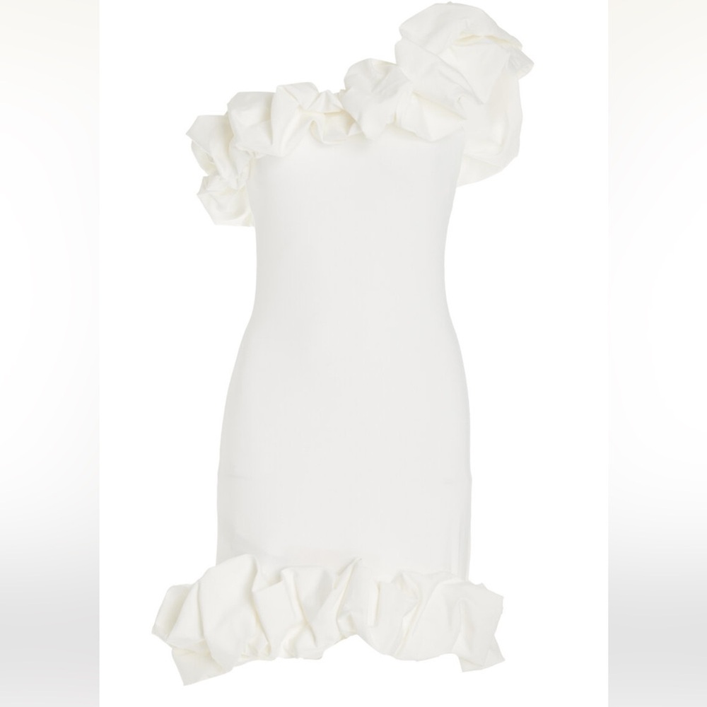 SOLD OUT Maygel Coronel White Ruffled Mini Dress - Picture 4 of 5